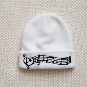 White Music Beanie